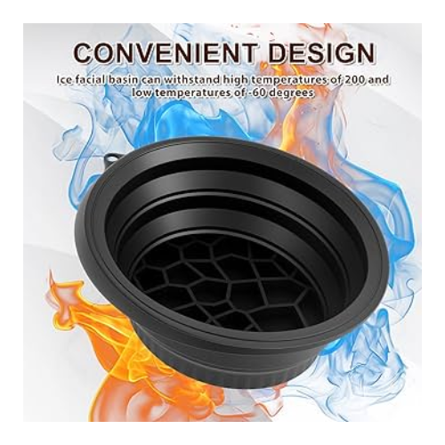 KeywordsFacebowlwithcoolingtrayCollapsiblesiliconefacialbathbowlColdplungebasinportableReusablefacialspabowlTravelfacialicebathbowlHomespaskincaretoolBlacksiliconecol_4
